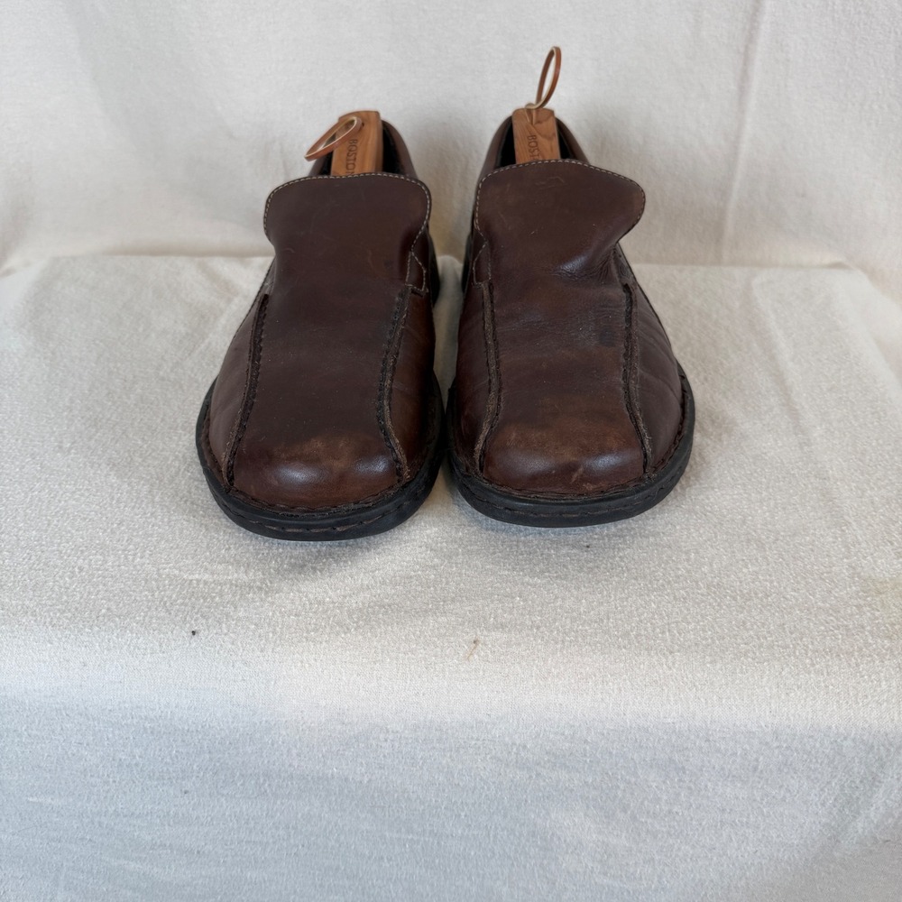 Skechers Men's Brown Leather Slip On Casual Shoes Size 10‎